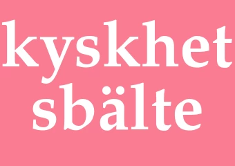 Synonym kyskhetsbälte