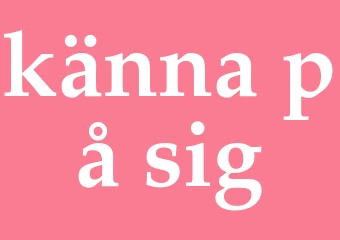 Synonym känna på sig