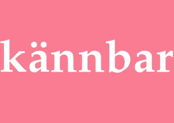 Synonym kännbar