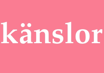 Synonym känslor