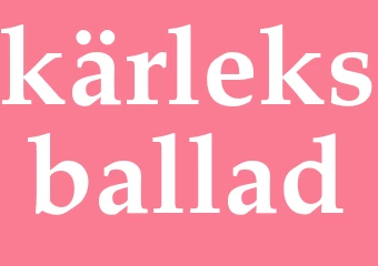 Synonym kärleksballad