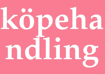 Synonym köpehandling