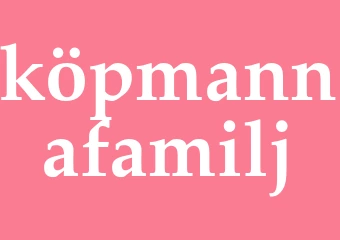 Synonym köpmannafamilj