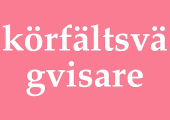 Synonym körfältsvägvisare