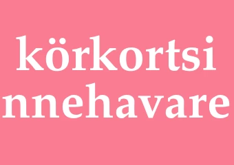 Synonym körkortsinnehavare