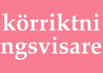 Synonym körriktningsvisare
