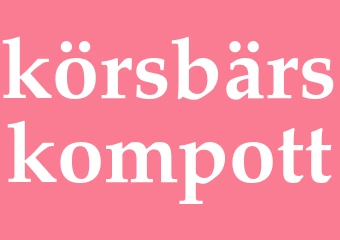 Synonym körsbärskompott