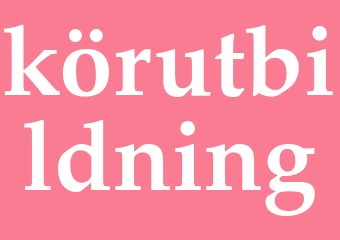 Synonym körutbildning