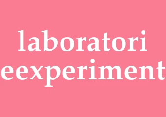 Synonym laboratorieexperiment