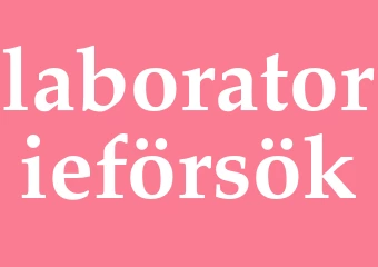 Synonym laboratorieförsök