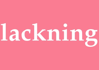 Synonym lackning