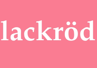 Synonym lackröd