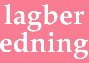 Synonym lagberedning