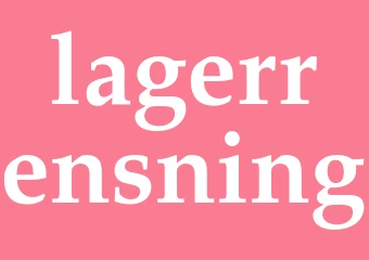 Synonym lagerrensning