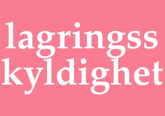 Synonym lagringsskyldighet