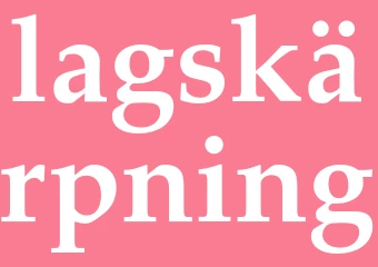 Synonym lagskärpning