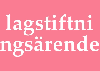 Synonym lagstiftningsärende