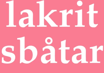 Synonym lakritsbåtar