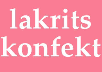 Synonym lakritskonfekt