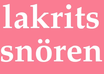 Synonym lakritssnören