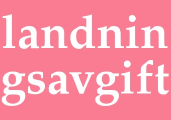 Synonym landningsavgift