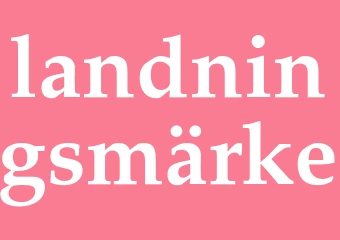 Synonym landningsmärke