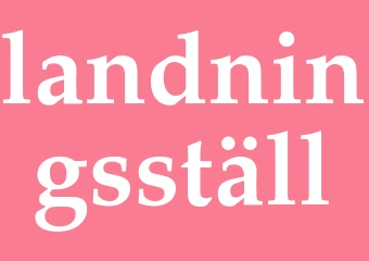 Synonym landningsställ