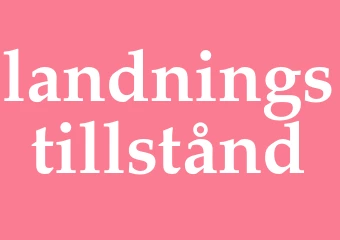 Synonym landningstillstånd