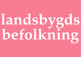 Synonym landsbygdsbefolkning