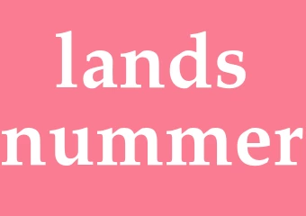 Synonym landsnummer