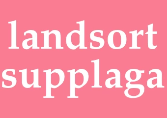 Synonym landsortsupplaga