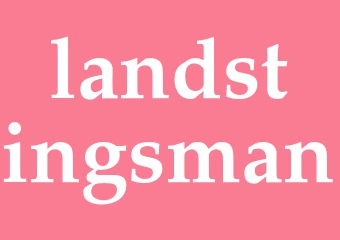 Synonym landstingsman