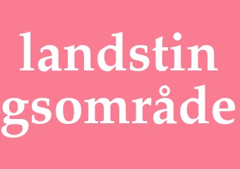 Synonym landstingsområde