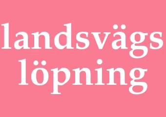 Synonym landsvägslöpning