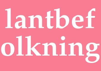 Synonym lantbefolkning