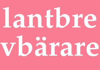 Synonym lantbrevbärare