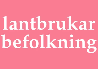 Synonym lantbrukarbefolkning
