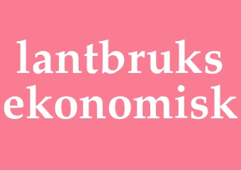 Synonym lantbruksekonomisk