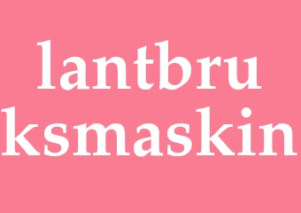Synonym lantbruksmaskin