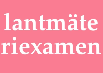 Synonym lantmäteriexamen