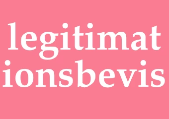Synonym legitimationsbevis