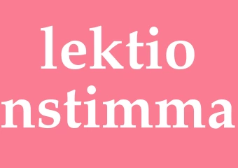 Synonym lektionstimma