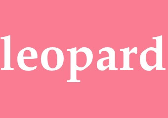 Synonym leopard