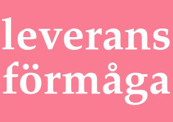 Synonym leveransförmåga