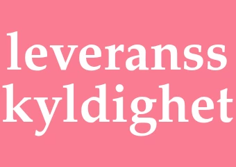 Synonym leveransskyldighet
