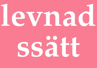 Synonym levnadssätt