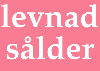 Synonym levnadsålder