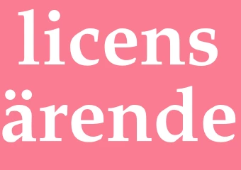 Synonym licensärende