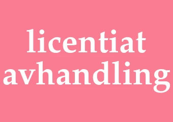 Synonym licentiatavhandling