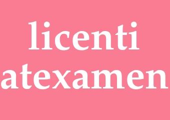 Synonym licentiatexamen